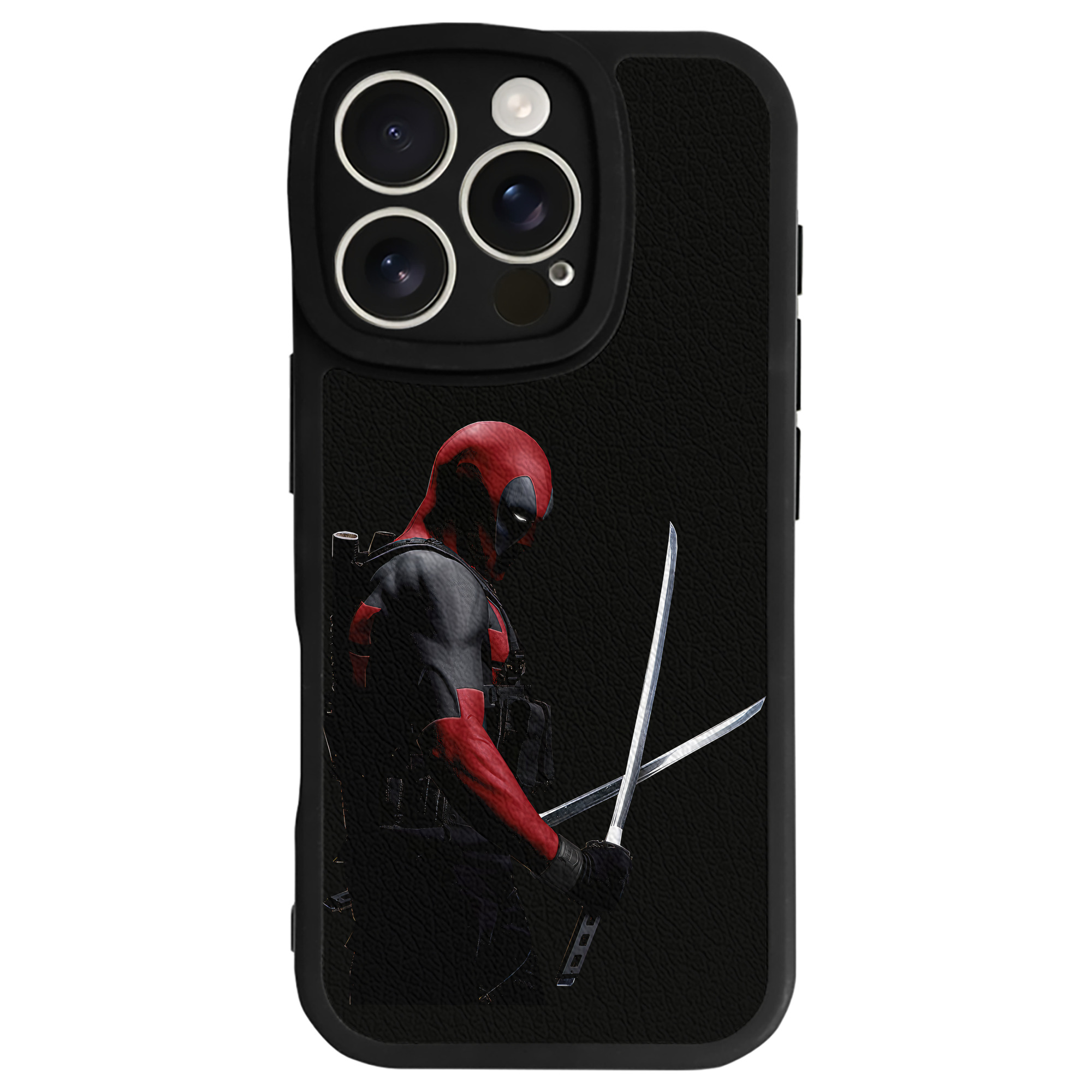 （画像用） Deadpool デッドプール 【iPhone 16シリーズ対応】シリコンスマホケース（レザー調） 材質：シリコン